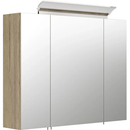 Posseik Badmöbel-Set Homeline 80 Cm Eiche Hell Seidenglanz 5-teilig – Bild 11