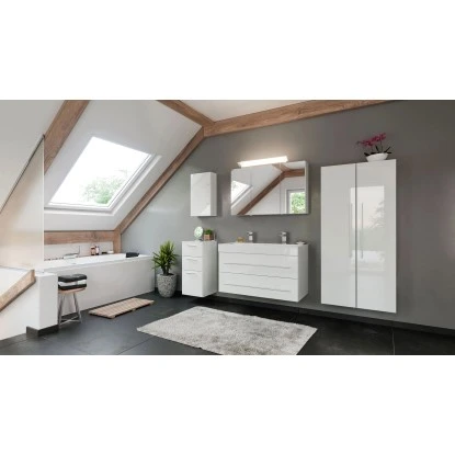 Posseik Badmöbel-Set Livono 100 Cm Weiß Hochglanz 6-teilig – Bild 11