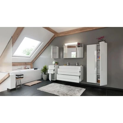 Posseik Badmöbel-Set Livono 100 Cm Weiß Hochglanz 6-teilig – Bild 12