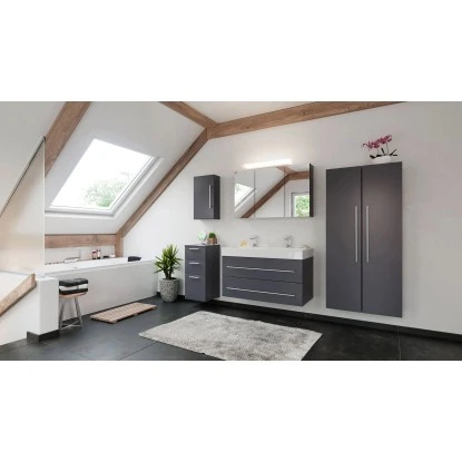 Posseik Badmöbel-Set Livono 100 Cm Anthrazit Seidenglanz6-teilig – Bild 11