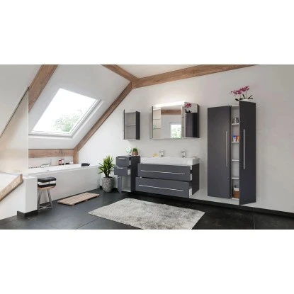 Posseik Badmöbel-Set Livono 100 Cm Anthrazit Seidenglanz6-teilig – Bild 12