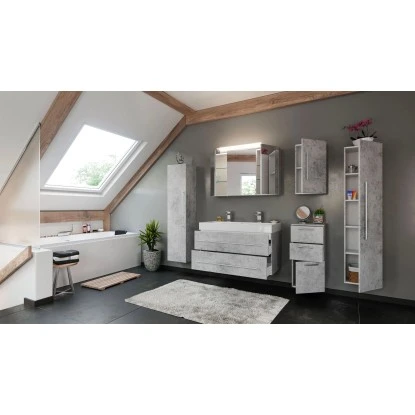 Posseik Badmöbel-Set Livono 100 Cm Beton6-teilig – Bild 3