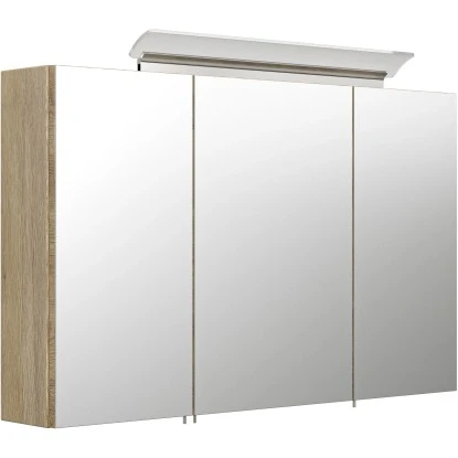 Posseik Badmöbel-Set Luna 100 Cm Eiche Hell Seidenglanz 4-teilig – Bild 8