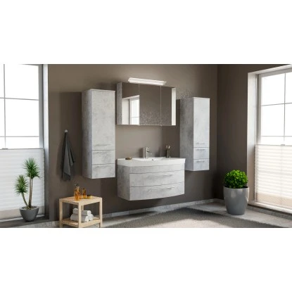 Posseik Badmöbel-Set Luna 100 Cm Beton 4-teilig