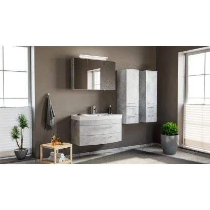 Posseik Badmöbel-Set Luna 100 Cm Beton 4-teilig – Bild 9