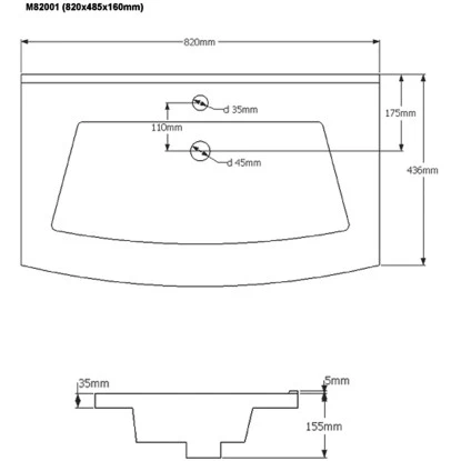 Posseik Badmöbel-Set Luna 80 Cm Anthrazit Seidenglanz4-teilig – Bild 11