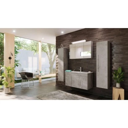 Posseik Badmöbel-Set Teramo 100 Cm Beton 4-teilig