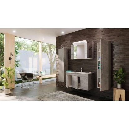 Posseik Badmöbel-Set Teramo 100 Cm Beton 4-teilig – Bild 3