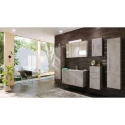 Posseik Badmöbel-Set Teramo 100 Cm Beton 6-teilig