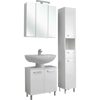 Pelipal Badmöbel-Set Quickset 312 Weiß 98 Cm 3-teilig – Bild 2