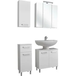 Pelipal Badmöbel-Set Quickset 312 Weiß 98 Cm 4-teilig