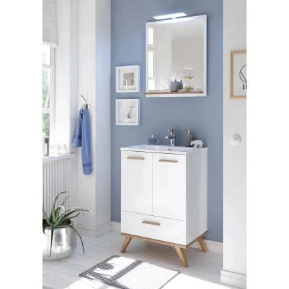 Pelipal Badmöbel-Set Quickset 923 Weiß/Riviera Mit Spiegel 61 Cm 3-teilig – Bild 10