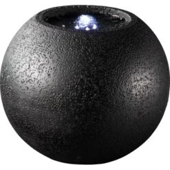 Heissner Zimmerbrunnen Black Ball Aus Polyresin