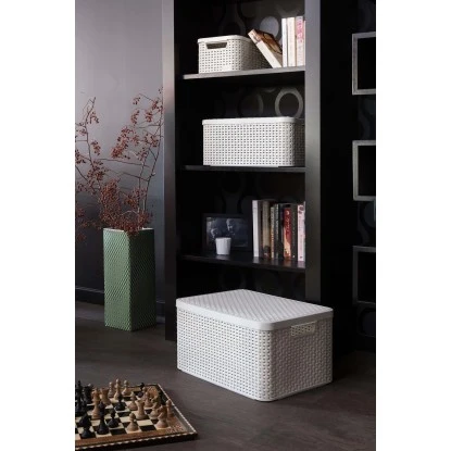 Best Freizeitmöbel Aufbewahrungsboxen Curver Style 3-er Set Creme S Mit Deckel – Bild 12