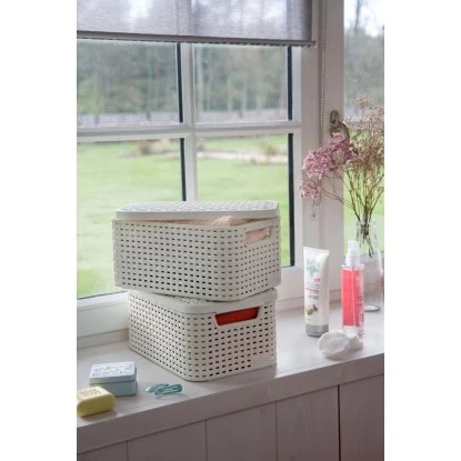 Best Freizeitmöbel Aufbewahrungsboxen Curver Style 3-er Set Creme S Mit Deckel – Bild 16