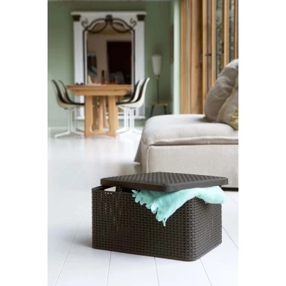 Best Freizeitmöbel Aufbewahrungsboxen Curver Style 3-er Set Dunkelbraun S+M+L – Bild 8