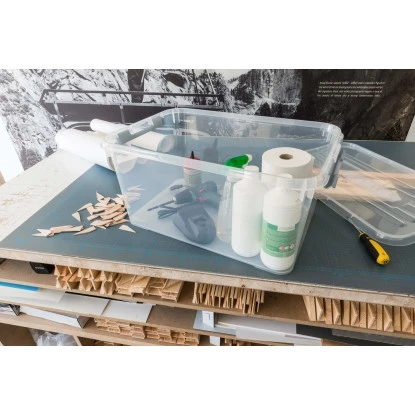 Best Freizeitmöbel Aufbewahrungsboxen Curver Handy+ 3-er Set Transparent 50 L – Bild 10