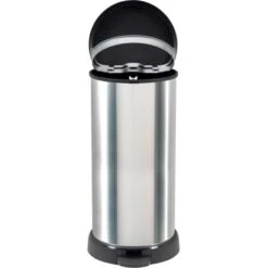 Curver Decobin Mülleimer 40 L Mit Fußpedal Silber Metallic