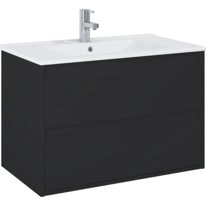 Maximus Waschbeckenunterschrank Sisi Schwarz Matt 80 Cm – Bild 2