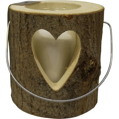 Sunny Garden Windlicht Holzstamm Mit Glas 3-fach Sortiert 18 Cm X 16 Cm â Bild 3