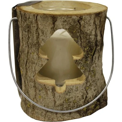 Sunny Garden Windlicht Holzstamm Mit Glas 3-fach Sortiert 18 Cm X 16 Cm â Bild 4