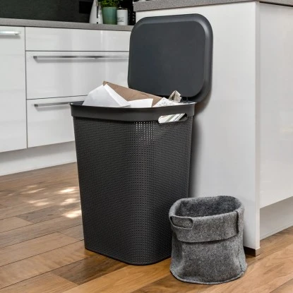 Rotho Wäschesammler Brisen 50 L Anthrazit – Bild 2