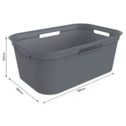 Rotho Wäschekorb Brisen 41 L Anthrazit