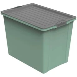 Rotho Stapelbox Compact A3 Mit Rollen 70 L GrĂŒn