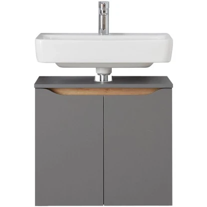 Pelipal Waschbeckenunterschrank Quickset 357 60 Cm Mit Türen Quarzgrau Matt – Bild 5