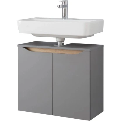 Pelipal Waschbeckenunterschrank Quickset 357 60 Cm Mit Türen Quarzgrau Matt