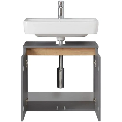 Pelipal Waschbeckenunterschrank Quickset 357 60 Cm Mit Türen Quarzgrau Matt – Bild 2