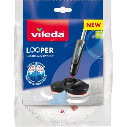 Vileda Ersatzbezüge Looper Microfaser Waschbar 2er Pack