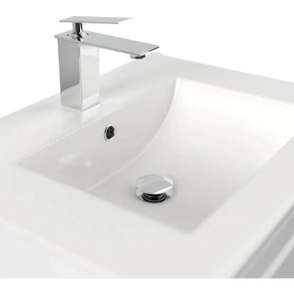 Posseik Badmöbel-Set Homeline H X B X T: 56 Cm X 62 Cm X 46,5 Cm Weiß Hochglanz – Bild 5