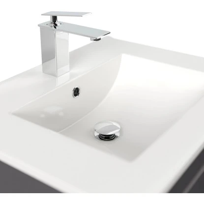 Posseik Badmöbel-Set Homeline H X B X T: 56 Cm X 62 Cm X 46,5 Cm Anthrazit – Bild 5