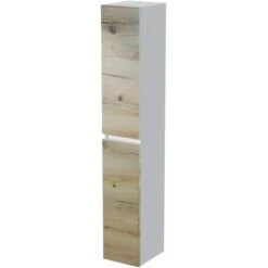 Sanotechnik Hochschrank 30 Cm Stella Eiche Antik-Weiß