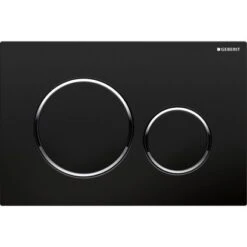 Geberit WC-Betätigungsplatte Sigma20 Schwarz Hochglanz Verchromt