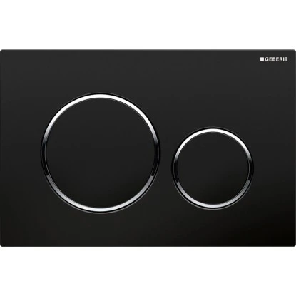 Geberit WC-Betätigungsplatte Sigma20 Schwarz Hochglanz Verchromt