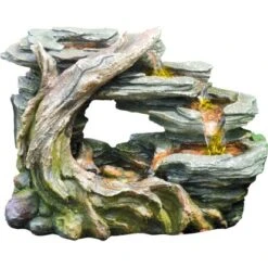 Granimex Raumbrunnen Lingxi Polyresin Natur 35 Cm X 27 Cm X 20 Cm