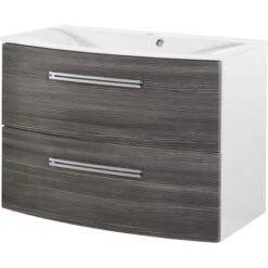 Fackelmann Waschbeckenunterschrank 80 Cm Lugano Weiß-Pinie