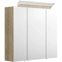 Posseik Spiegelschrank 70 Cm Eiche Hell