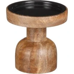 Mica Decorations Kerzenständer Tartan Braun 12,5 Cm X 12 Cm