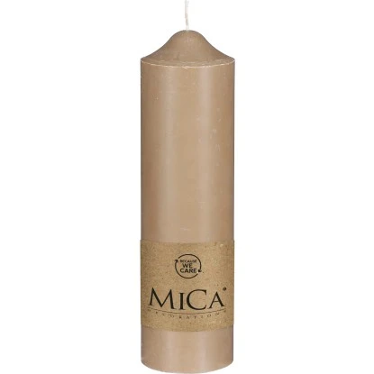Mica Decorations Kerze Stearin Beige 25 Cm X 7 Cm