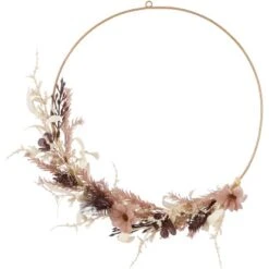 Mica Decorations Trockenkranz Braun 7 Cm X 39 Cm