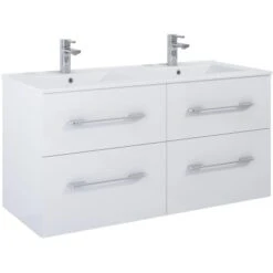 Waschbeckenunterschrank 120 Cm Madrid Weiß