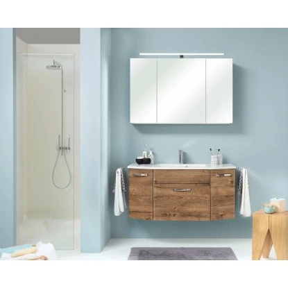 Pelipal Badmöbel-Set Zoey Rustico Eiche Ribbeck Nachbildung 112 Cm 3-teilig – Bild 9