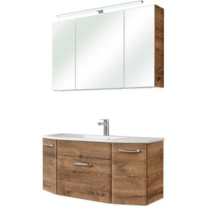 Pelipal Badmöbel-Set Zoey Rustico Eiche Ribbeck Nachbildung 112 Cm 3-teilig – Bild 4