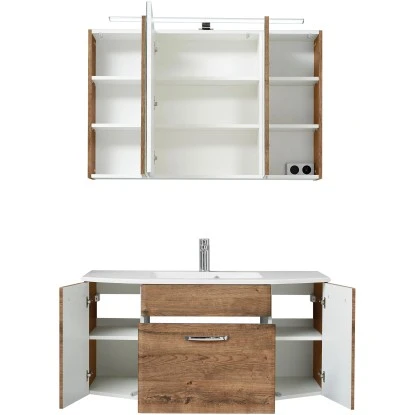 Pelipal Badmöbel-Set Zoey Rustico Eiche Ribbeck Nachbildung 112 Cm 3-teilig – Bild 6