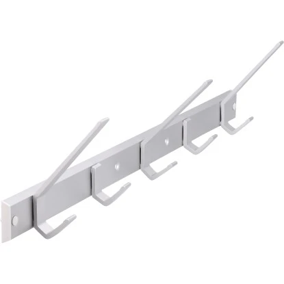 Siro Hakenleiste 1674 Metall Aluminium Matt Länge 550 Mm 5 Haken – Bild 3