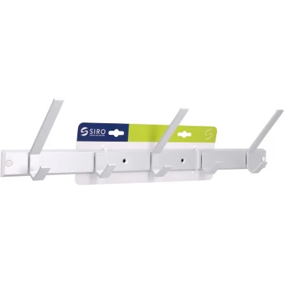 Siro Hakenleiste 1674 Metall Aluminium Matt Länge 550 Mm 5 Haken – Bild 5