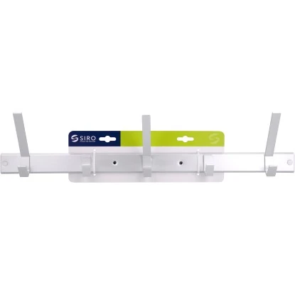 Siro Hakenleiste 1674 Metall Aluminium Matt Länge 550 Mm 5 Haken – Bild 6